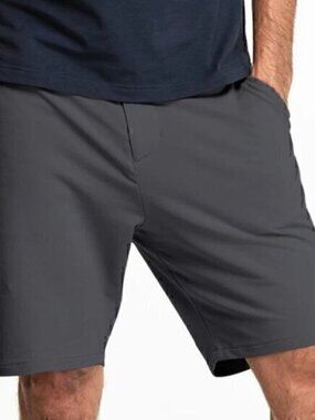 Swet Tailor Mens Dark Grey 8" Inseam Everyday Chino Shorts Size 29